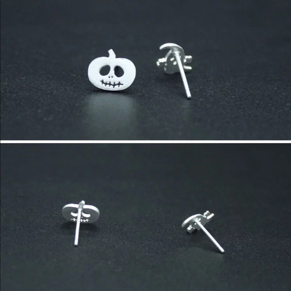 Sterling Silver 925 Halloween Stud Earrings - Picture 2 of 4